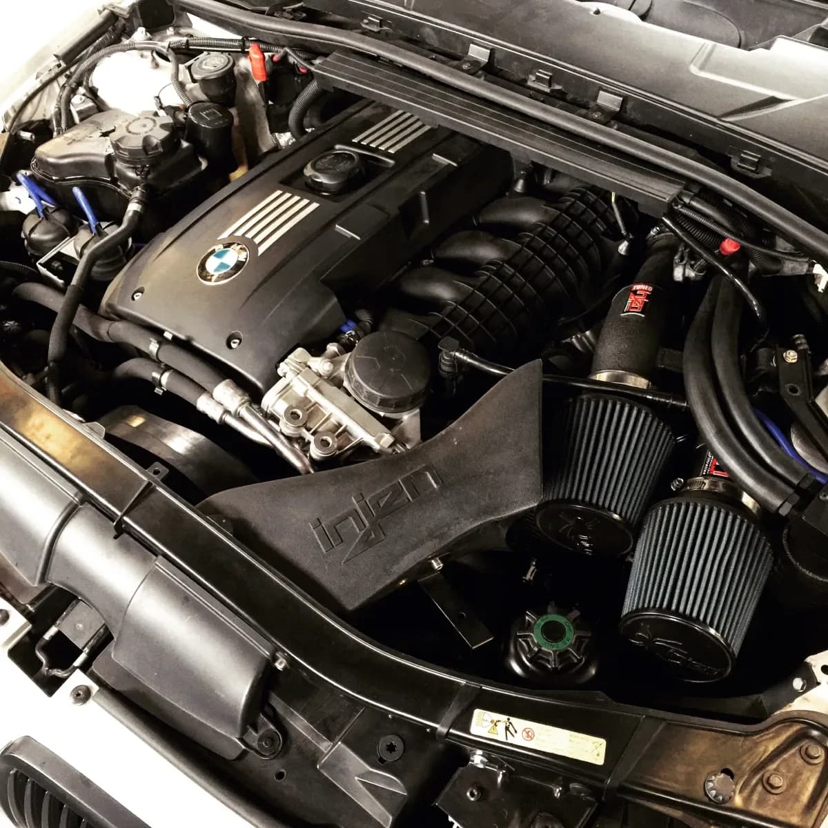 BMW N54 engine in the workshop