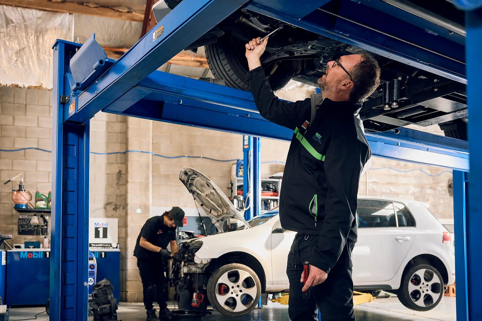 BMW being serviced at Mitchell Automotive