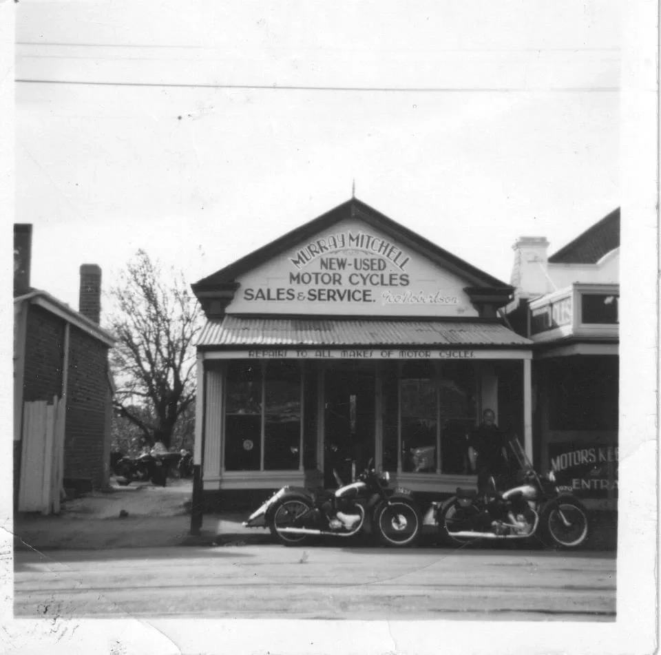 Murray Mitchell’s motorcycle sales and repair shop at 91 Glen Osmond Road