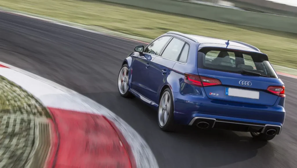 Audi RS on racetrack