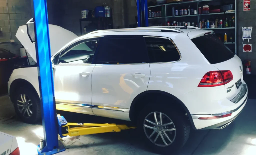 VW Touareg getting serviced in Adelaide